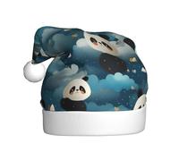 WHJDPP Panda Cloud Prints Bonnet de Noël pour adulte Doux et moelleux Idéal pour une utilisation à long terme