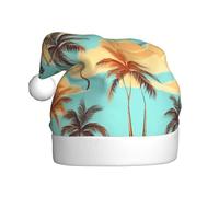 WHJDPP Panda Cloudpalm Trees Prints Bonnet de Noël pour adulte Doux et moelleux Idéal pour une utilisation à long terme