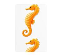 WHJDPP Peinture décorative en étain motif hippocampe orange 20,3 x 30,5 cm. Fabriqué en fer blanc, résistant à l'usure et durable