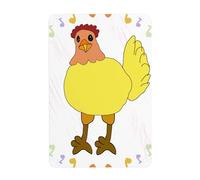 WHJDPP Peinture décorative en étain représentant une poule chantante de 20,3 x 30,5 cm. Fabriqué en fer blanc, résistant à l'usure et durable