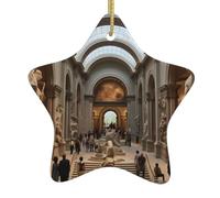 WHJDPP Pendentif en forme d'étoile en céramique pour sapin de Noël The Metropolitan Museum of Art à New York Impression Maisons, centres commerciaux, supermarchés et magasins
