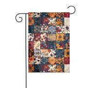 WHJDPP Présentoir de drapeaux de jardin carrés avec impression de fleurs 30,5 x 45,7 cm pour décoration de cour avec une largeur de poteau de 3 cm (drapeau uniquement, mât non inclus)