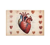 Whjdpp - Puzzle de 1000 pièces - Anatomie humaine - Motif de cœur - Éducatif - intellectuel - En bois - Puzzles amusants pour soulager le stress