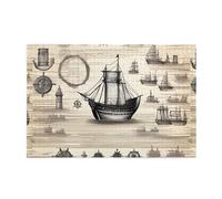 Whjdpp Puzzles de 1 000 pièces Journal du capitaine Motif éducatif intellectuel en bois Puzzles amusants pour soulager le stress