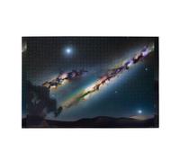 Whjdpp Puzzles de 1000 pièces Motif galaxie tardive nocturne - Puzzles éducatifs intellectuels en bois - Puzzles amusants pour soulager le stress