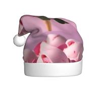 WHJDPP Rose Ice Cream Picture Christmas Hat pour adulte pour Noël, Halloween, Nouvel An, soldes, promotions