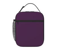 WHJDPP Sac à déjeuner isotherme portable à motif aubergine violet adapté pour les étudiants pour le travail et les voyages