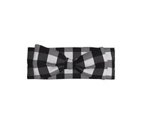 WHJDPP Serre-tête avec nœud pour bébé imprimé à carreaux noir et blanc - Accessoire doux et extensible pour séance photo et fête prénatale