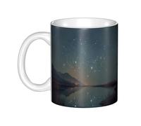 WHJDPP Shining Star Mug en céramique pour cappuccino, latte, céréales, yaourt, lait, boissons chaudes ou froides, four à micro-ondes