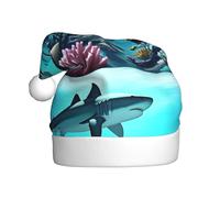 WHJDPP Shks under the sea Picture Christmas Hat for Adult for Christmas Halloween New Year Soldes Promotions