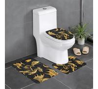 WHJDPP Soaring Dragon Lot de 3 tapis de salle de bain antidérapants rectangulaires, en forme de U et ovales pour toilettes, coiffeuse et baignoire 61 x 40,6 cm