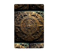 WHJDPP Tableau décoratif de la fin du monde Maya en étain 20,3 x 30,5 cm, fabriqué en fer blanc, résistant à l'usure et durable