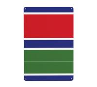 WHJDPP Tableau décoratif drapeau de la Gambie 20,3 x 30,5 cm, fabriqué en fer blanc, résistant à l'usure et durable