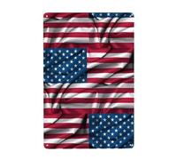 WHJDPP Tableau décoratif en étain avec drapeau américain de 20,3 x 30,5 cm, fabriqué en fer blanc, résistant à l'usure et durable