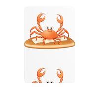 WHJDPP Tableau décoratif en étain motif crabe sur pain 20,3 x 30,5 cm. Fabriqué en fer blanc, résistant à l'usure et durable