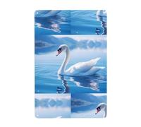 WHJDPP Tableau décoratif en étain motif cygne dans le lac 20,3 x 30,5 cm fabriqué en fer blanc, résistant à l'usure et durable