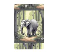 WHJDPP Tableau décoratif en étain représentant l'éléphant marchant 20,3 x 30,5 cm. Fabriqué en fer blanc, résistant à l'usure et durable