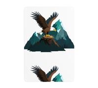WHJDPP Tableau décoratif en étain représentant un aigle dans son nid de montagne. 20,3 x 30,5 cm. Fabriqué en fer blanc, résistant à l'usure et durable