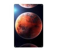 WHJDPP Tableau décoratif Mars Planet 20,3 x 30,5 cm fabriqué en fer blanc, résistant à l'usure et durable