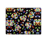WHJDPP Tapis antidérapant en flanelle pour la sensibilisation à l'autisme - Motifs de cœurs - 160 x 121,9 cm - Pour le salon, le bureau et la chambre à coucher