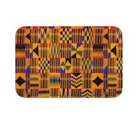 WHJDPP Tapis de bain en polyester de haute qualité avec imprimé ethnique tribal africain - Tapis de bain antidérapant - Durable et facile d'entretien pour salles de bains, coiffeuses et suites