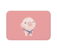 WHJDPP Tapis de bain en polyester de haute qualité avec ourlet imprimé cochon rose mignon 101,6 x 152,4 cm - Revêtement de sol antidérapant | Durable et facile d'entretien pour salles de bains