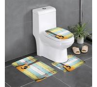 WHJDPP Tapis de sol 3 pièces Nice Guitar Picture absorbant l'eau et antidérapant pour salle de bain, toilettes et cuisines