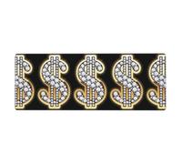 WHJDPP Tapis de souris étendu imprimé signe dollar doré 30,5 x 80 cm