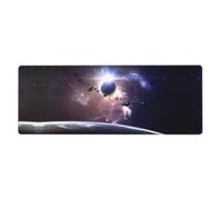 WHJDPP Tapis de souris imprimé terre et lune 30,5 x 80 cm