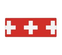 WHJDPP Tapis de souris Motif drapeau suisse 30,5 x 80 cm
