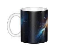 WHJDPP Tasse en céramique avec image de la planète de l'espace pour cappuccino, latte, céréales, yaourt, lait, boissons chaudes ou froides, four à micro-ondes