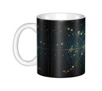 WHJDPP Tasse en céramique avec image du zodiaque Constellation Space pour cappuccino, latte, céréales, yaourt, lait, boissons chaudes ou froides, four à micro-ondes