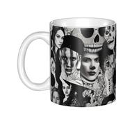 WHJDPP Tasse en céramique Dark Human Picture pour cappuccino, latte, céréales, yaourt, lait, boissons chaudes ou froides, four à micro-ondes