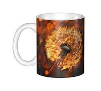 WHJDPP Tasse en céramique motif pissenlit de rêve pour cappuccino, latte, céréales, yaourt, lait, boissons chaudes ou froides, four à micro-ondes