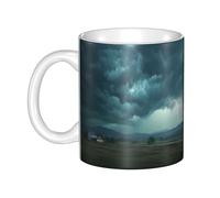 WHJDPP Tasse en céramique « The storm after the calm » pour cappuccino, latte, céréales, yaourt, lait, boissons chaudes ou froides Four à micro-ondes