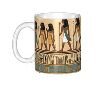 WHJDPP Tasse imprimée en céramique « Women in ancient egypt » pour cappuccino, latte, céréales, yaourt, lait, boissons chaudes ou froides, four à micro-ondes