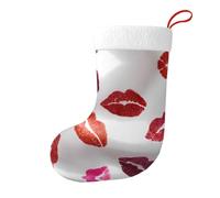 Whjdpp The Beauty of Lipstick Marks Chaussettes décoratives de Noël pour arbres de Noël, tables de salle à manger