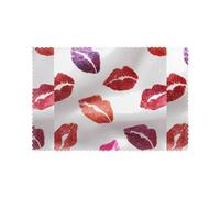 WHJDPP The Beauty of Lipstick Marks Lot de 6 sets de table pour table de salle à manger pour la maison et les banquets faciles à nettoyer à température ambiante pour une utilisation durable