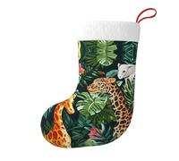 Whjdpp The Beauty of Tropical Animals Chaussettes de Noël décoratives pour arbres de Noël, tables de salle à manger