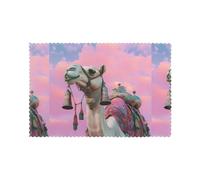 WHJDPP The Clear Sound of Camel Bells Lot de 6 sets de table pour table de salle à manger et banquets faciles à nettoyer à température ambiante pour une utilisation durable