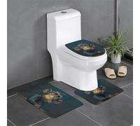 WHJDPP The Dazed Little Monkey Lot de 3 tapis de bain antidérapants et durables à séchage rapide
