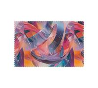 WHJDPP The Flow of Color Blocks Lot de 6 sets de table d'impression pour table de salle à manger pour la maison et les banquets faciles à nettoyer à température ambiante pour une utilisation durable