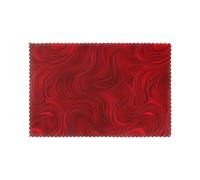 WHJDPP The Flow of Red Lines Lot de 6 sets de table imprimés pour table de salle à manger pour la maison et les banquets faciles à nettoyer à température ambiante pour une utilisation durable
