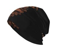 WHJDPP The Little Squirrel in the Pine Cone House Printed Adult Knit Beanie - Bonnet extensible doux et confortable pour homme et femme - Noir