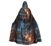 WHJDPP The Lone Lamp Under the Cedars Cape à capuche imprimée pour adulte avec nœud papillon pour fêtes costumées, cosplay