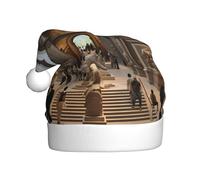 WHJDPP The Metropolitan Museum of Art in New York Picture Chapeau de Noël pour adulte Convient pour Halloween, Noël et Nouvel An