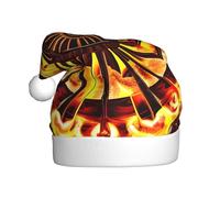 WHJDPP Turning the flame Prints Chapeau de Noël pour adulte Design doux, léger et moelleux pour homme et femme