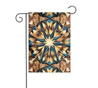 WHJDPP Un beau drapeau de jardin imprimé kaléidoscope de 30,5 x 45,7 cm pour décoration de cour avec une largeur de poteau de 3 cm (drapeau uniquement, mât non inclus)
