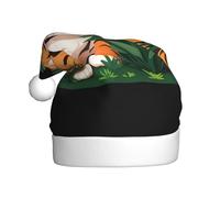 WHJDPP Un joli petit tigre se cache dans les buissons Chapeau de Noël pour adulte pour Noël, Halloween, Nouvel An, soldes, promotions