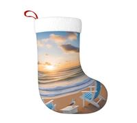 WHJDPP Une belle chaussette de Noël décorative imprimée mouette à décorer pour Halloween, Noël et Nouvel An